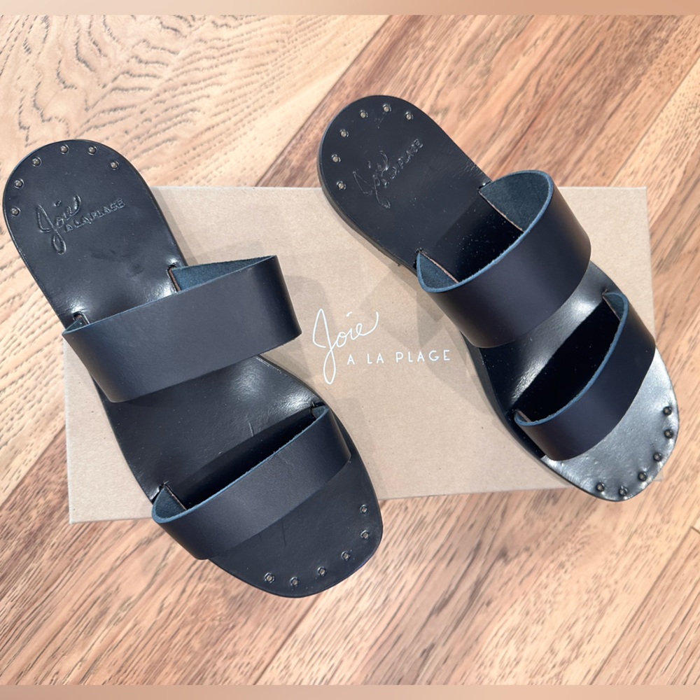 JOIE•BANNERLY SANDAL - size 36.5 - BLACK- NWT-
